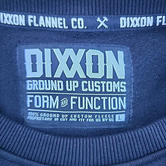 Dixxon Flannel Pentagram Crewneck Sweatshirt Men's L Black Long Sleeve NWT - Picture 11 of 12